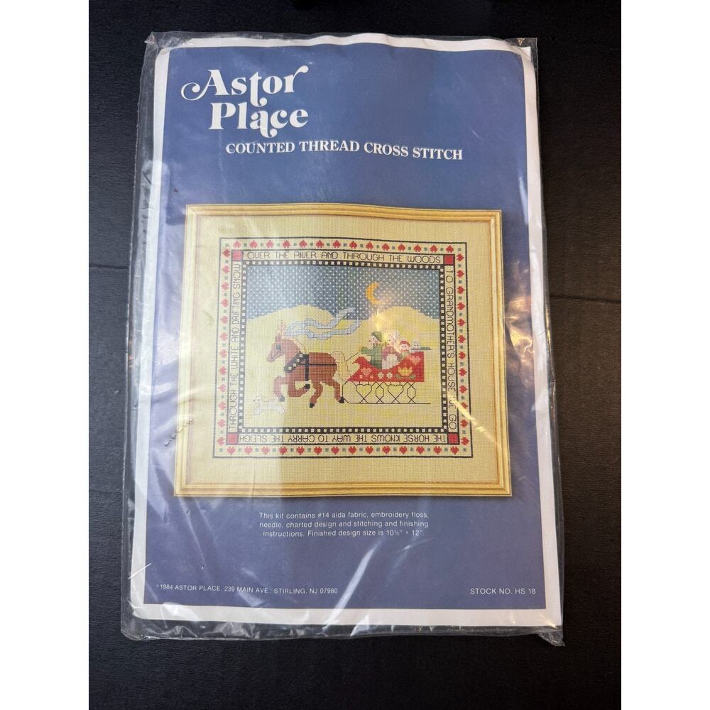 Astor Place Counted Cross Stitch Kit 1984 Over the River 10 3/8 x 12" HS18